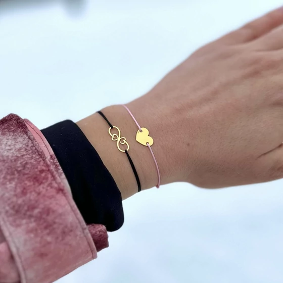 INFINITY HEARTS karkötő - 14K arany