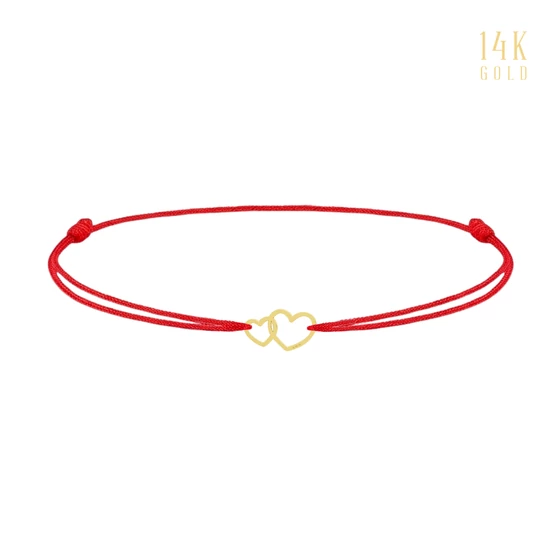 DOUBLE HEARTS karkötő - 14K arany