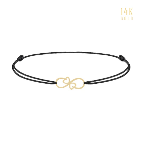 INFINITY HEARTS karkötő - 14K arany