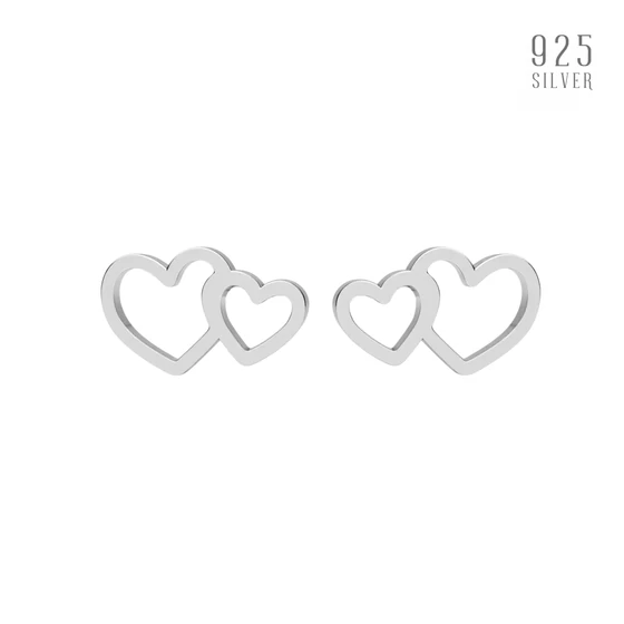 DOUBLE HEARTS fülbevaló